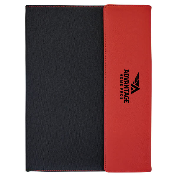 Advantage Home Pros - 9 1/2"x12" Laserable Leatherette/Canvas Portfolio w/Notepad Thumbnail